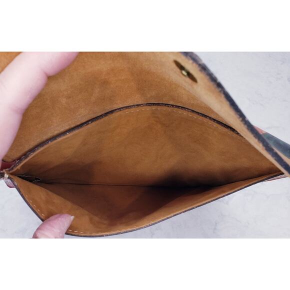 PATRICIA NASH Women's Leather Envelope Clutch Purse Floral Spring Multicolor GUC - Picture 10 of 16